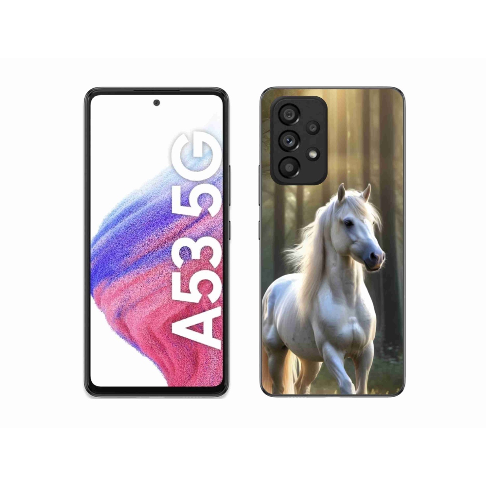 Zselés borítás mmCase Samsung Galaxy A53 - fehér ló 3