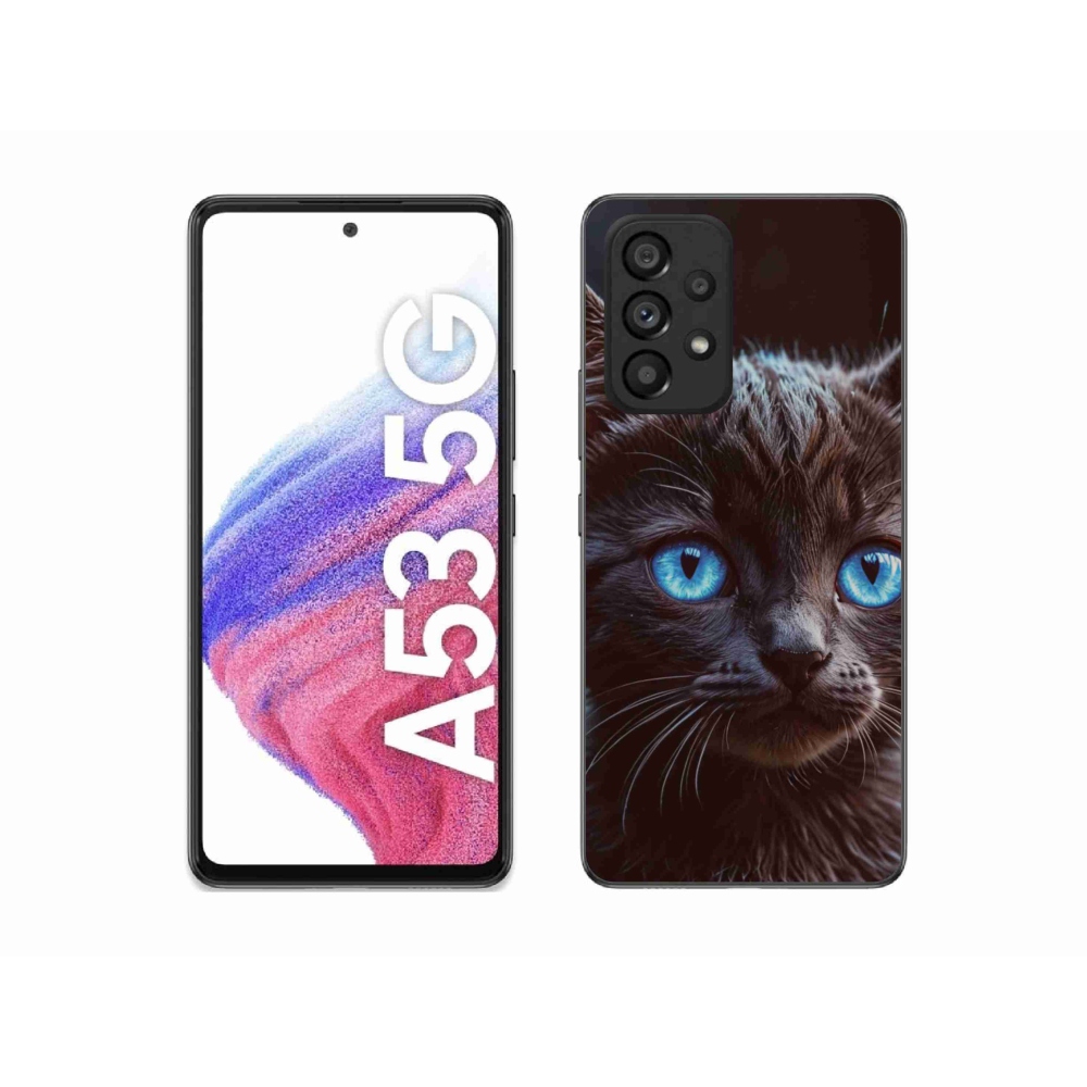 Gél védőhuzat mmCase Samsung Galaxy A53 - fekete cica 2