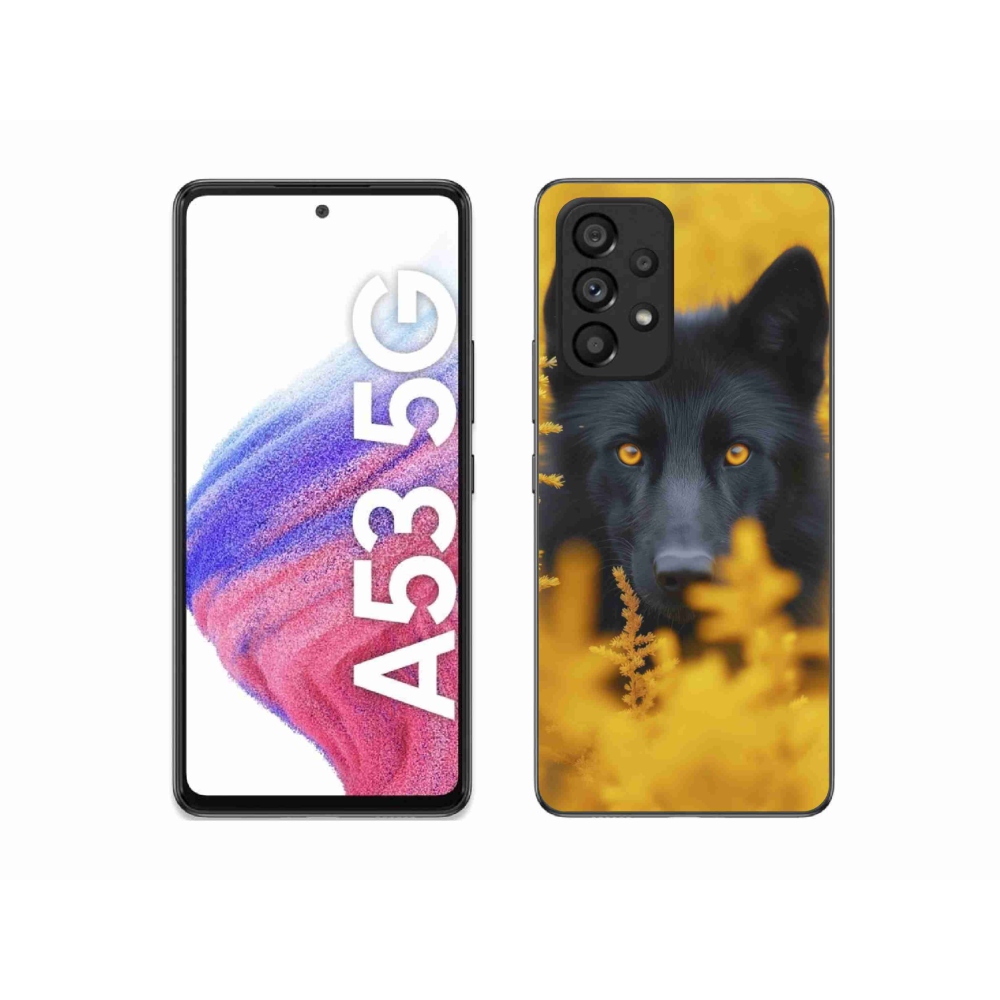 Gél védőhuzat mmCase Samsung Galaxy A53 - fekete farkas 2