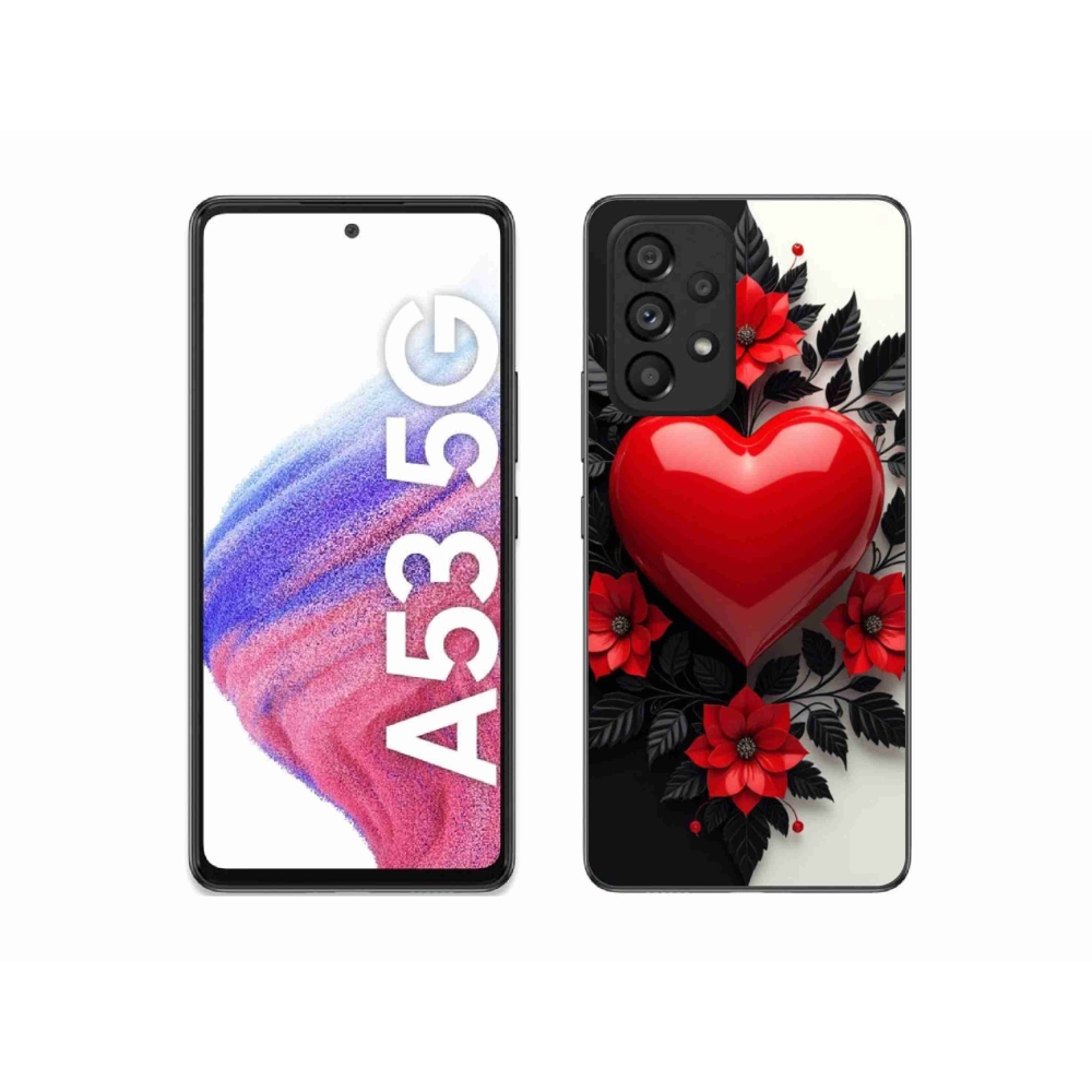 Gél védőhuzat mmCase Samsung Galaxy A53 készülékhez - piros szív