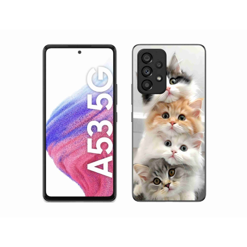 Zselés borítás mmCase Samsung Galaxy A53 készülékhez - macskacsokor
