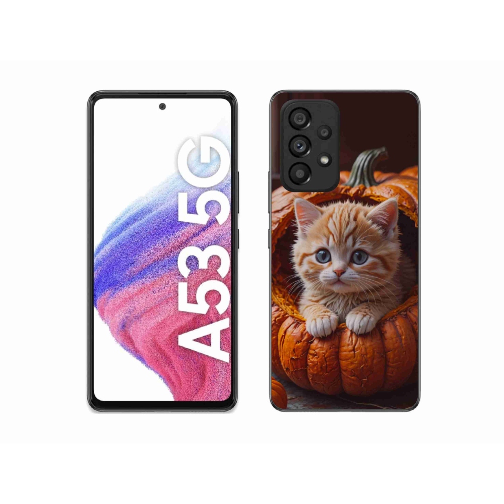 Gél borítás mmCase Samsung Galaxy A53 készülékhez - cica és tök 2