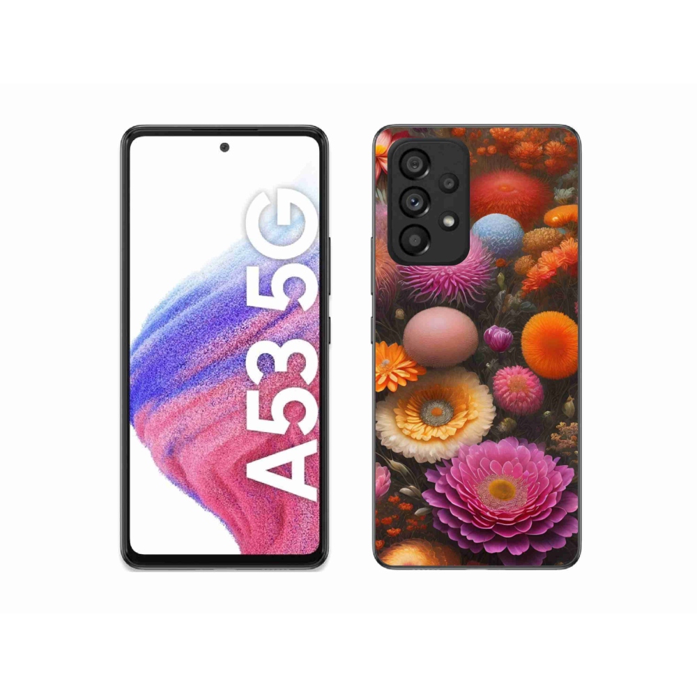 Gél borító mmCase Samsung Galaxy A53 - virágos kompozícióhoz