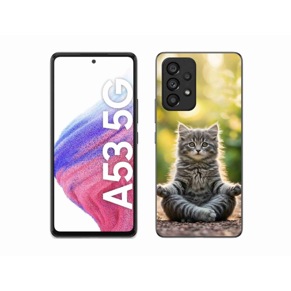 Gél borítás mmCase Samsung Galaxy A53 készülékhez - meditáló cica