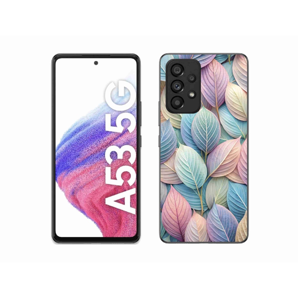 Zselés borítás mmCase Samsung Galaxy A53 készülékhez - pasztell levelek