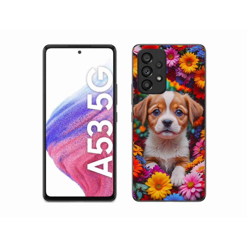 Gél borítás mmCase Samsung Galaxy A53 készülékhez - aranyos kiskutya
