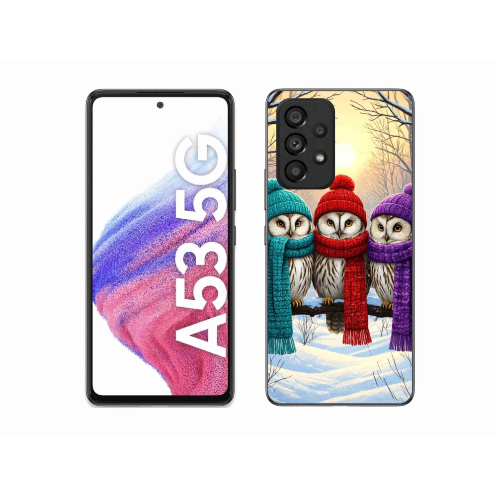 Gél borítás mmCase Samsung Galaxy A53 készülékhez - bagoly barátok