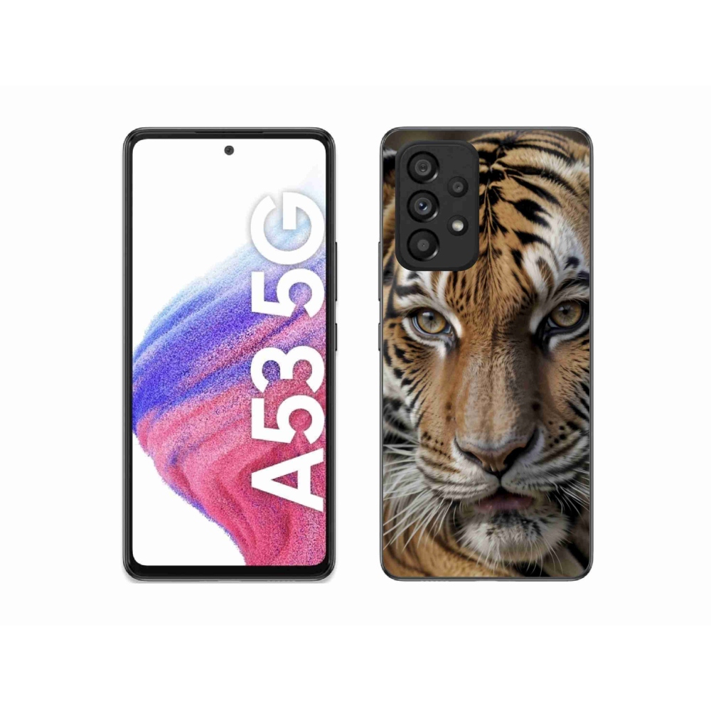 Gél borítás mmCase Samsung Galaxy A53 készülékhez - tigris nézet
