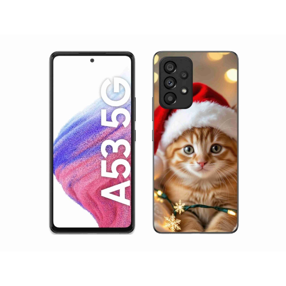 Gél borítás mmCase Samsung Galaxy A53 készülékhez - Karácsonyi cica