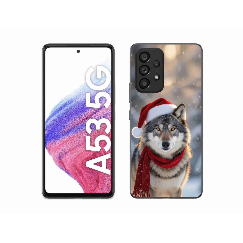 Gél borítás mmCase Samsung Galaxy A53 - Karácsonyi farkas