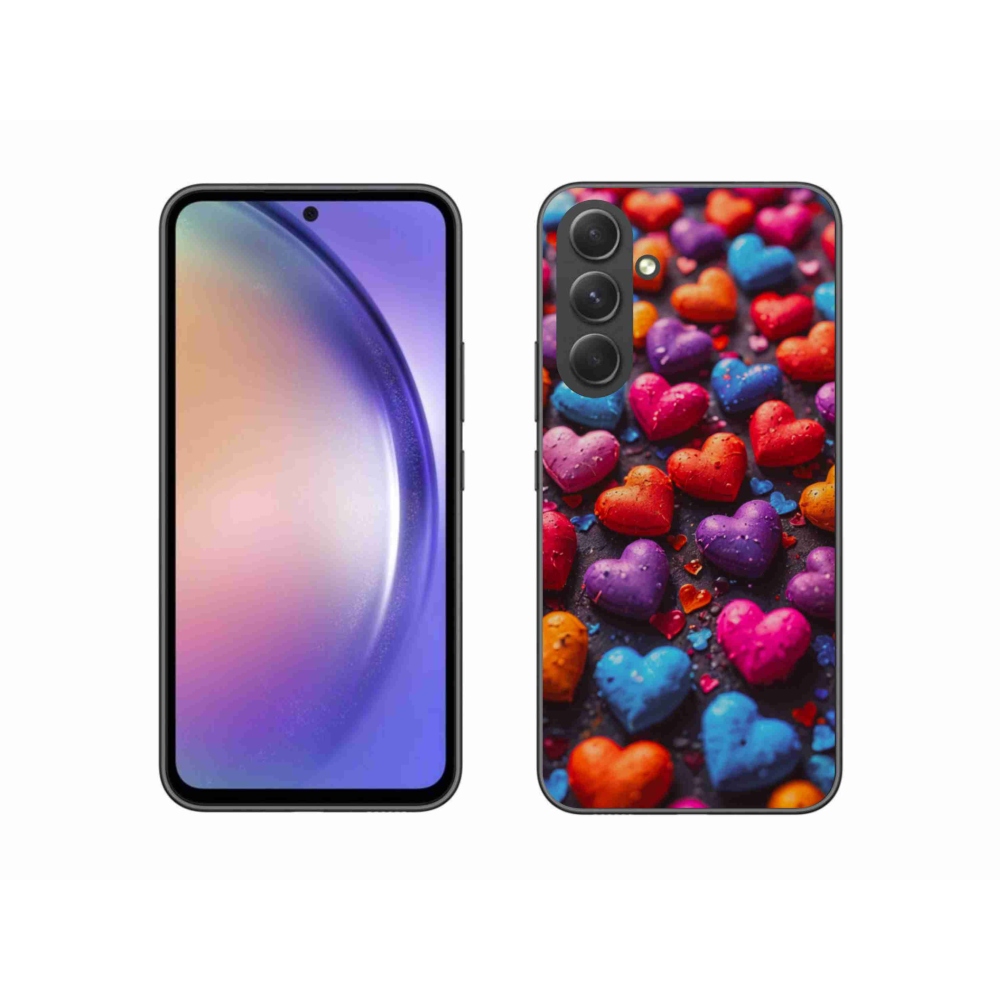 Gél védőhuzat mmCase Samsung Galaxy A54 5G - színes szív