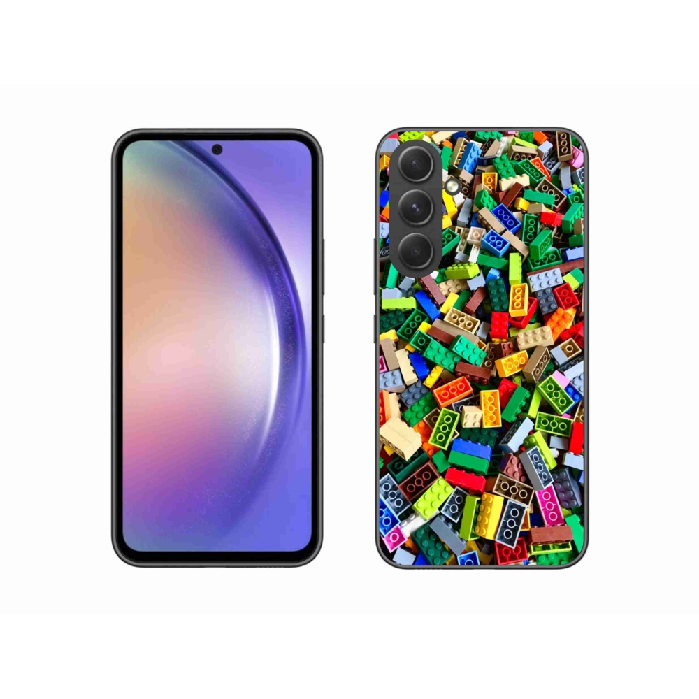 Zselés borítás mmCase Samsung Galaxy A54 5G - színes építőkockákhoz