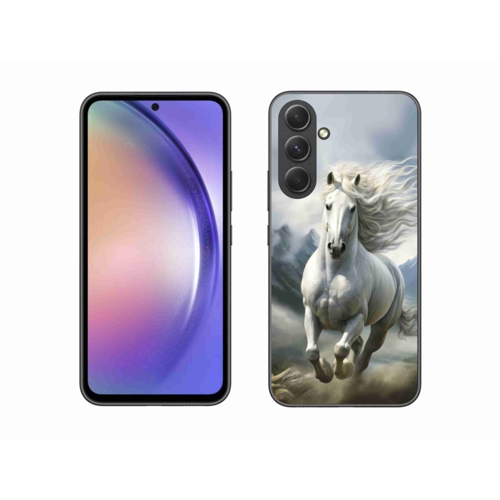 Gél borító mmCase Samsung Galaxy A54 5G - futó fehér ló 3