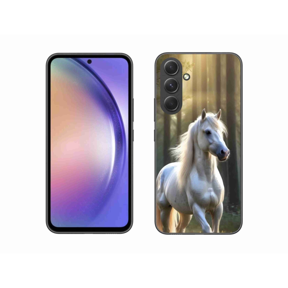 Zselés borítás mmCase Samsung Galaxy A54 5G - fehér ló 3