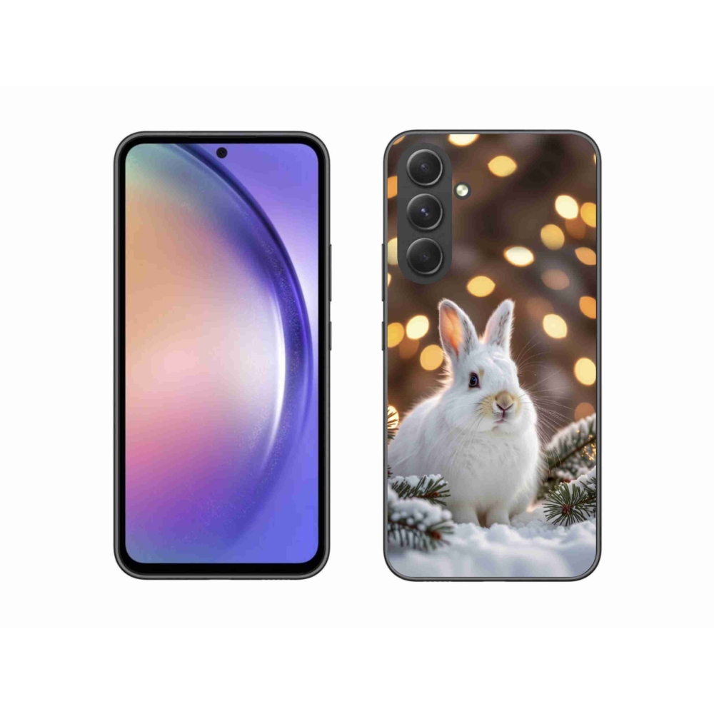 Zselés borítás mmCase Samsung Galaxy A54 5G - fehér nyúlhoz