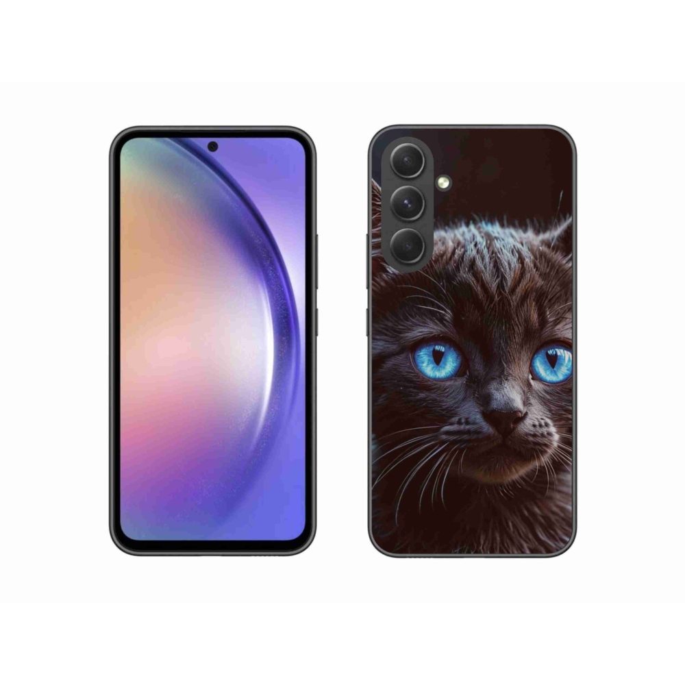 Gél védőhuzat mmCase Samsung Galaxy A54 5G - fekete cica 2