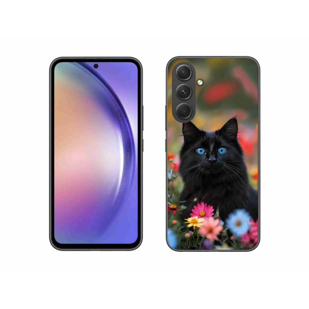 Gél védőhuzat mmCase Samsung Galaxy A54 5G - fekete cica 4