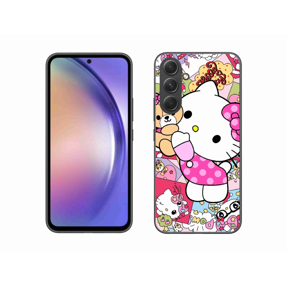 Gél borítás mmCase Samsung Galaxy A54 5G - aranyos cica - Samsung Galaxy A54 5G - cuki cica