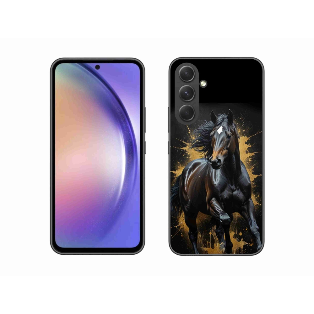 Zselés borítás mmCase Samsung Galaxy A54 5G - elegáns fekete ménes
