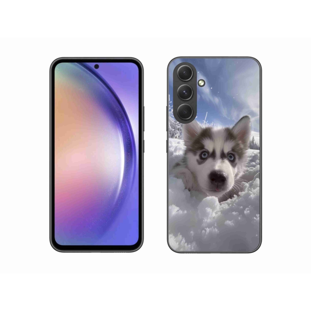 Zselés borítás mmCase Samsung Galaxy A54 5G - husky a hóban