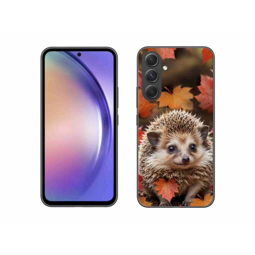 Zselés borító mmCase Samsung Galaxy A54 5G - sün a levelek között