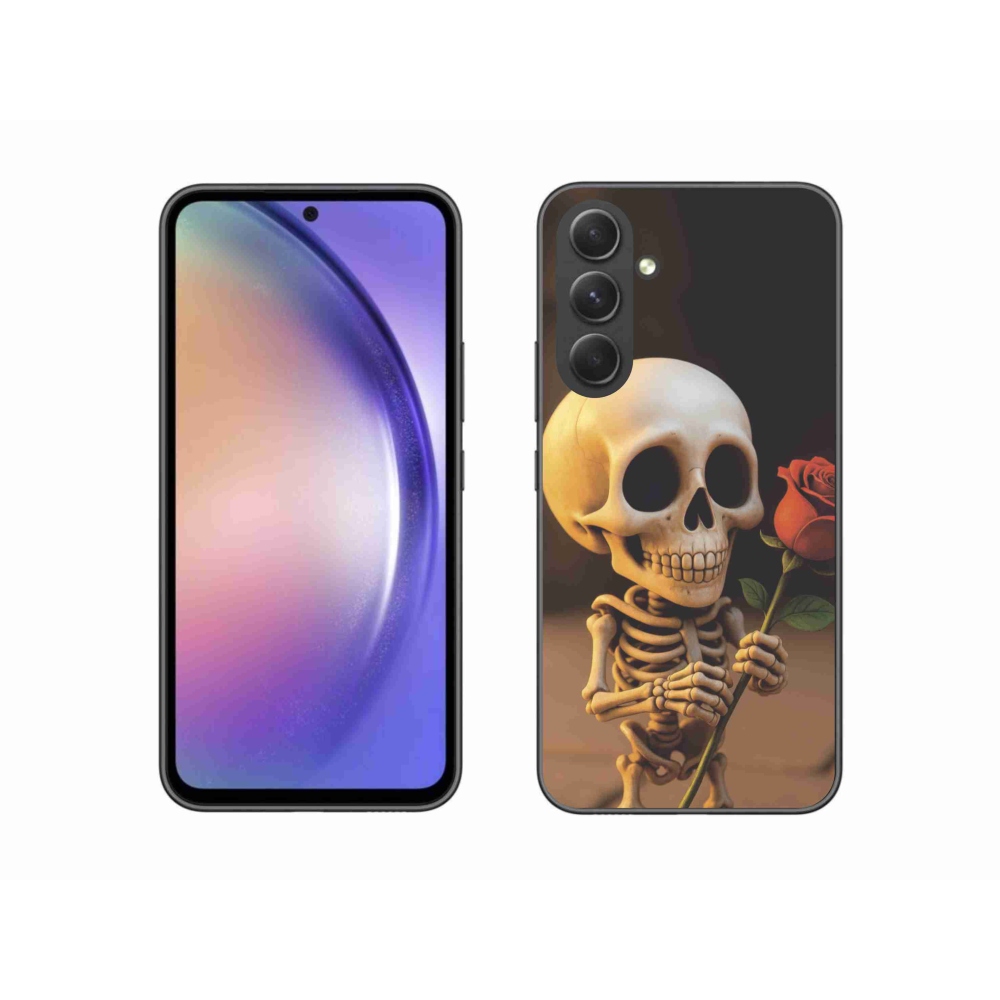 Gél borítás mmCase Samsung Galaxy A54 5G - csontváz rózsával