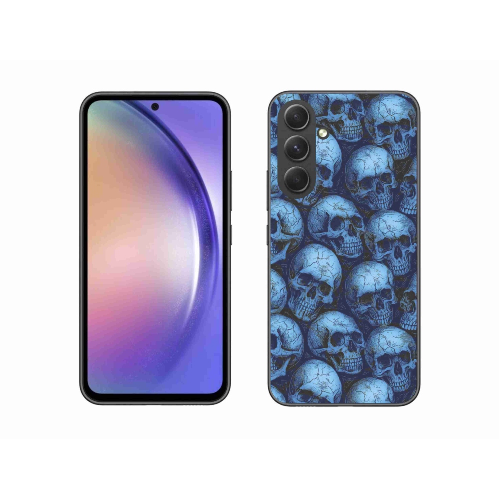 Zselés borítás mmCase Samsung Galaxy A54 5G - koponyákhoz
