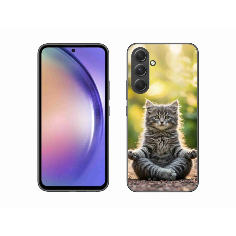 Gél borítás mmCase Samsung Galaxy A54 5G - meditáló cica