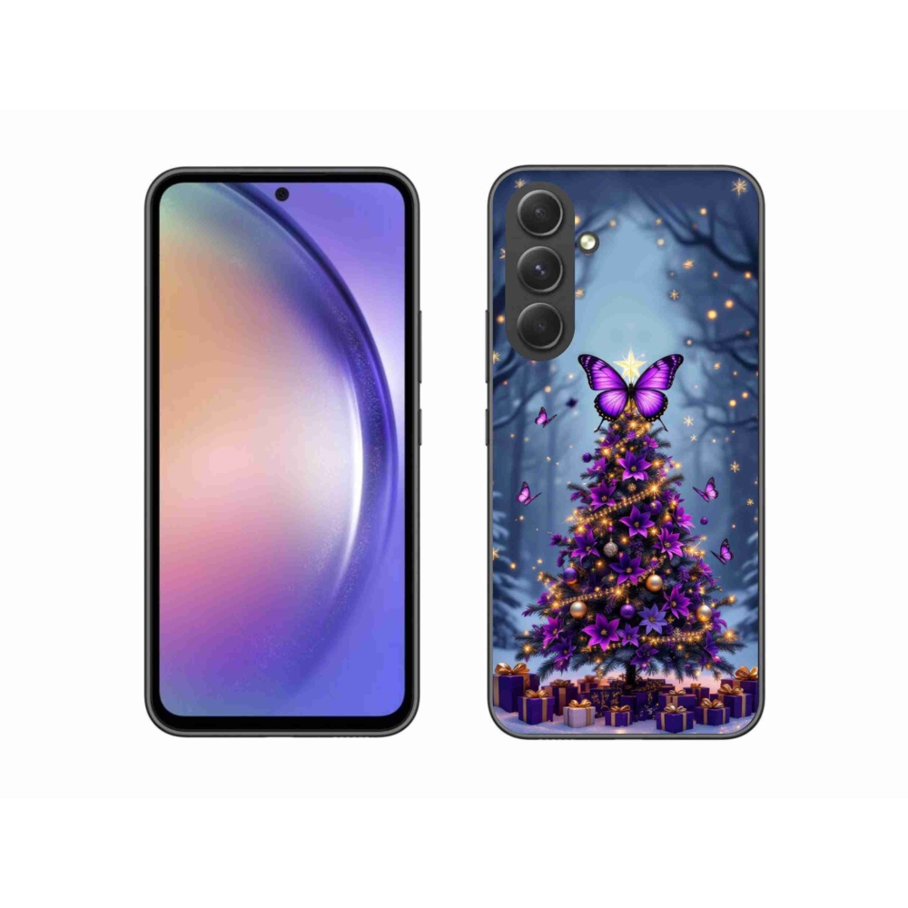 Gél borítás mmCase Samsung Galaxy A54 5G - pillangó karácsonyfa