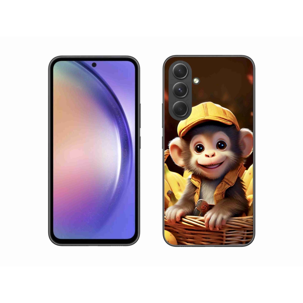 Zselés borítás mmCase Samsung Galaxy A54 5G - majom a kosárban