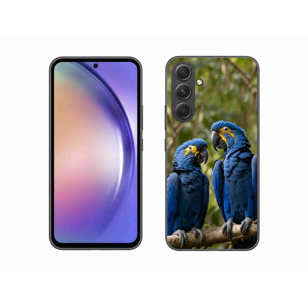 Zselés borítás mmCase Samsung Galaxy A54 5G - papagáj duóhoz