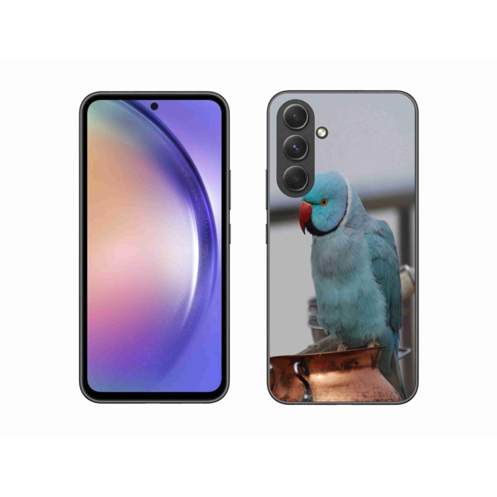 Zselés borítás mmCase Samsung Galaxy A54 5G - papagáj alexander kék