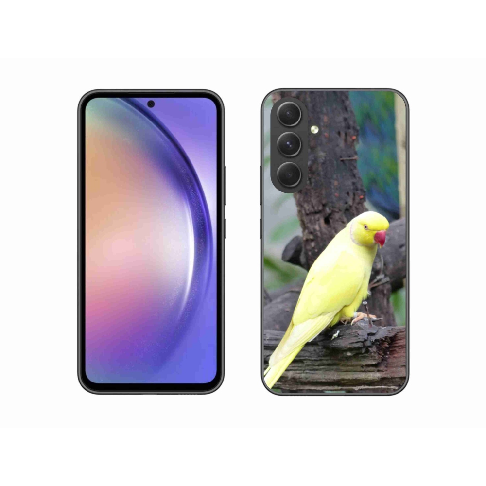 Zselés borítás mmCase Samsung Galaxy A54 5G - papagáj alexander sárga