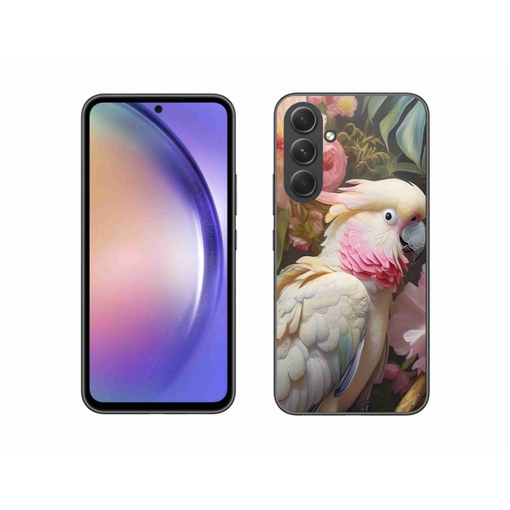 Zselés borítás mmCase Samsung Galaxy A54 5G - papagáj kakadu rózsaszín 2