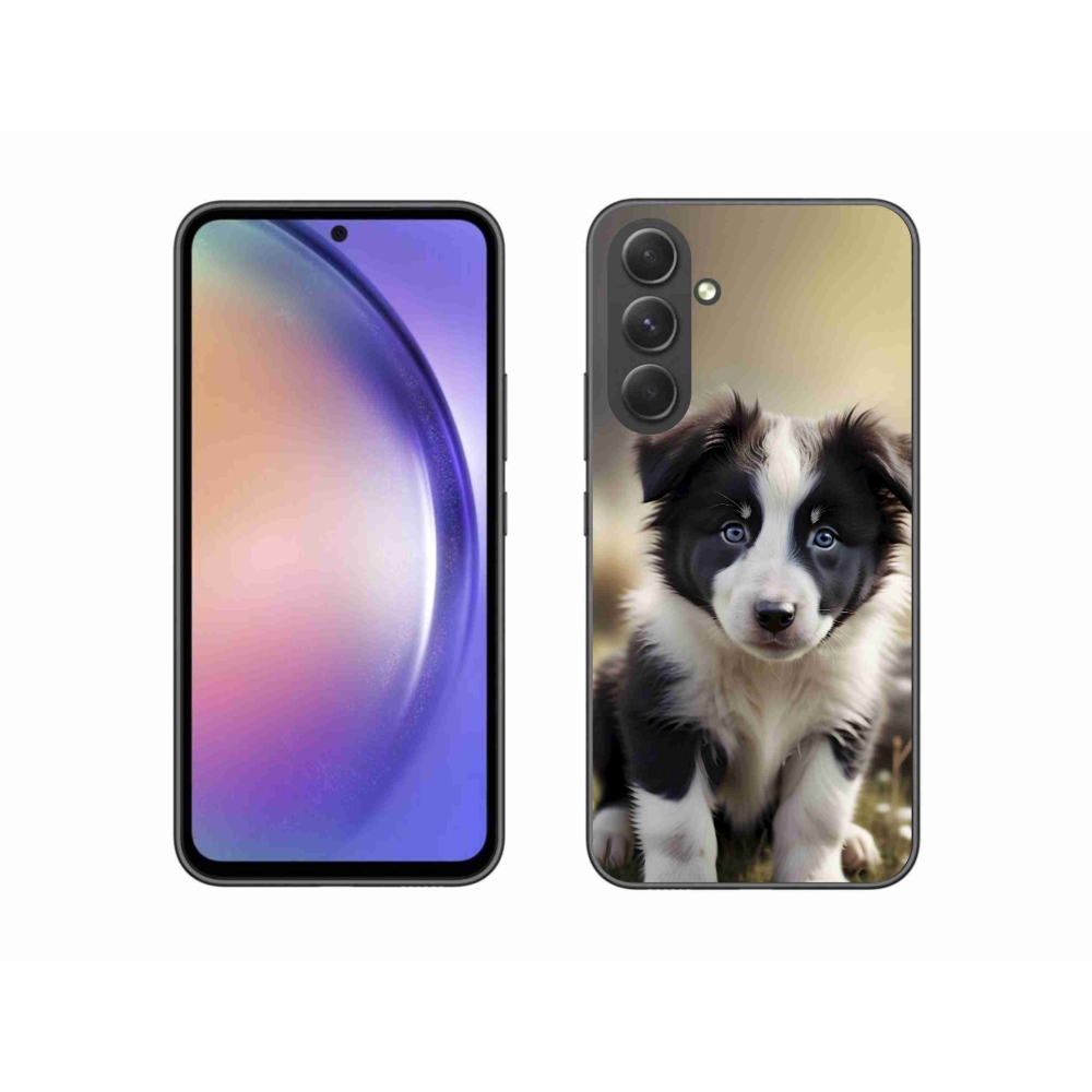 Gél borító mmCase Samsung Galaxy A54 5G - aranyos border collie - Samsung Galaxy A54 5G számára