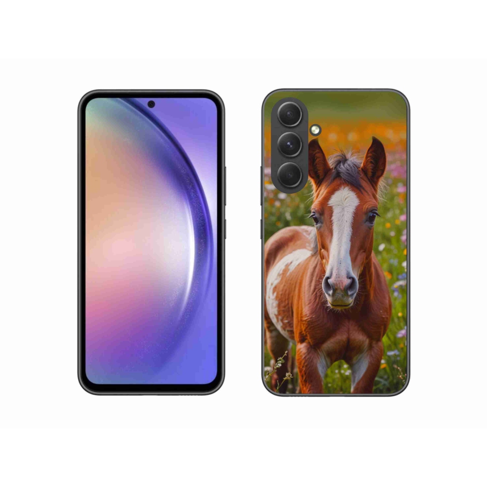 Gél borítás mmCase Samsung Galaxy A54 5G - aranyos csikóhoz