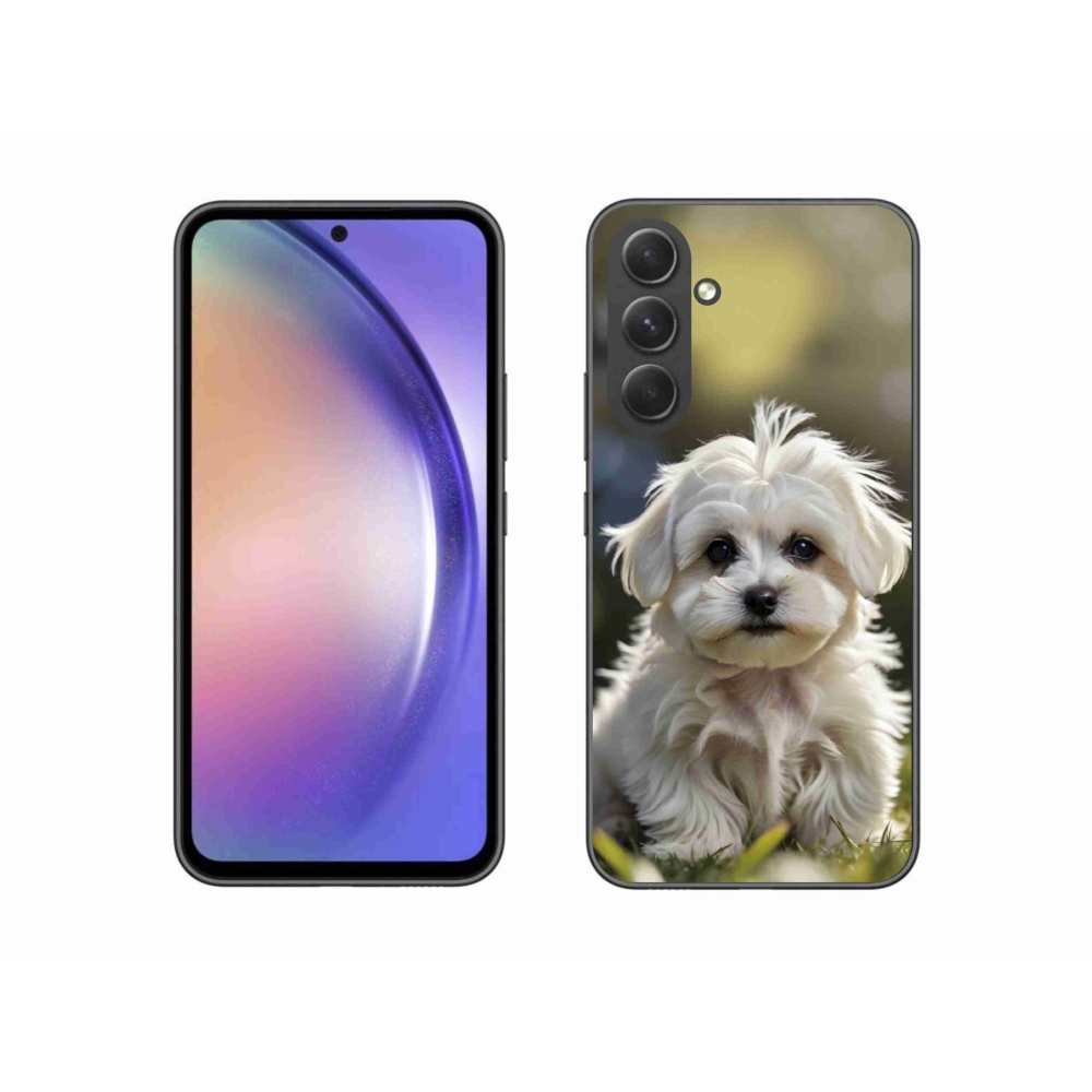Gél borítás mmCase Samsung Galaxy A54 5G - aranyos máltai kutya