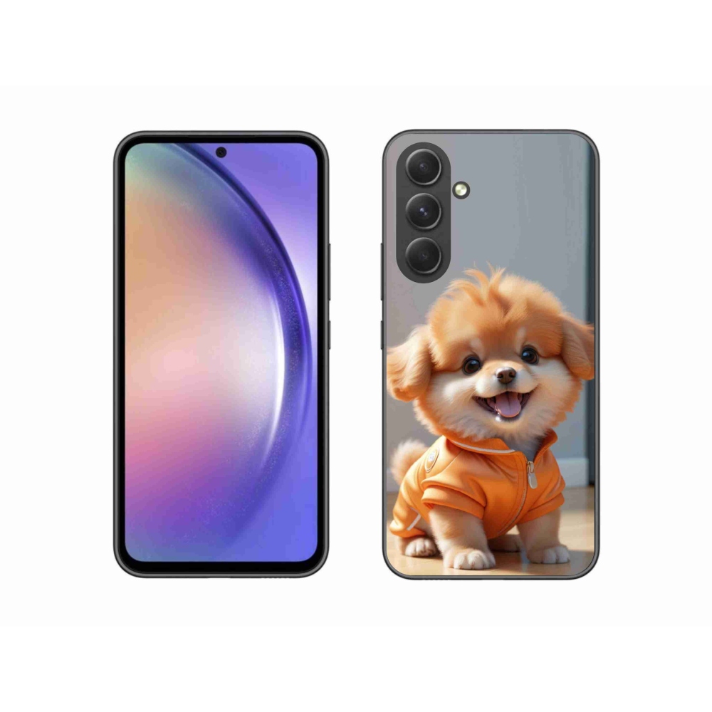 Zselés borítás mmCase Samsung Galaxy A54 5G - aranyos pomerániai pulóverben