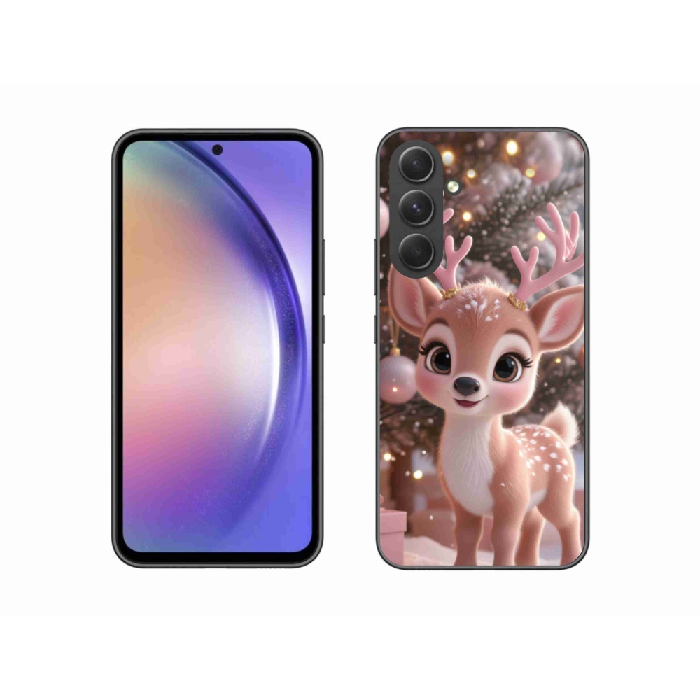 Zselés borítás mmCase Samsung Galaxy A54 5G - aranyos rénszarvashoz