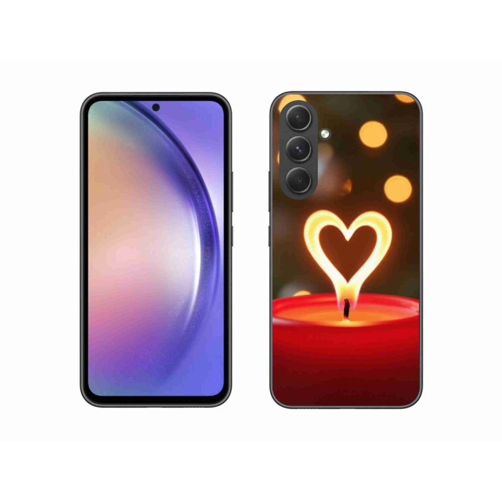 Zselés borítás mmCase Samsung Galaxy A54 5G - láng szíve