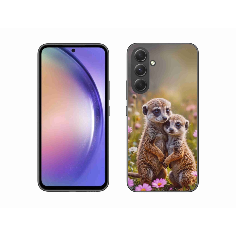 Zselés borítás mmCase Samsung Galaxy A54 5G - szurikátás duóhoz