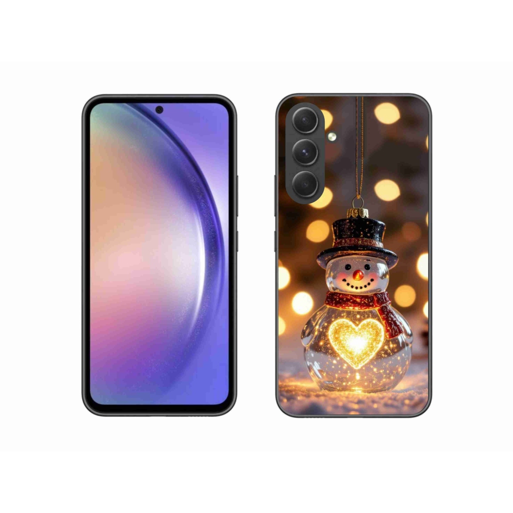 Gél borítás mmCase Samsung Galaxy A54 5G - karácsonyi hóemberhez