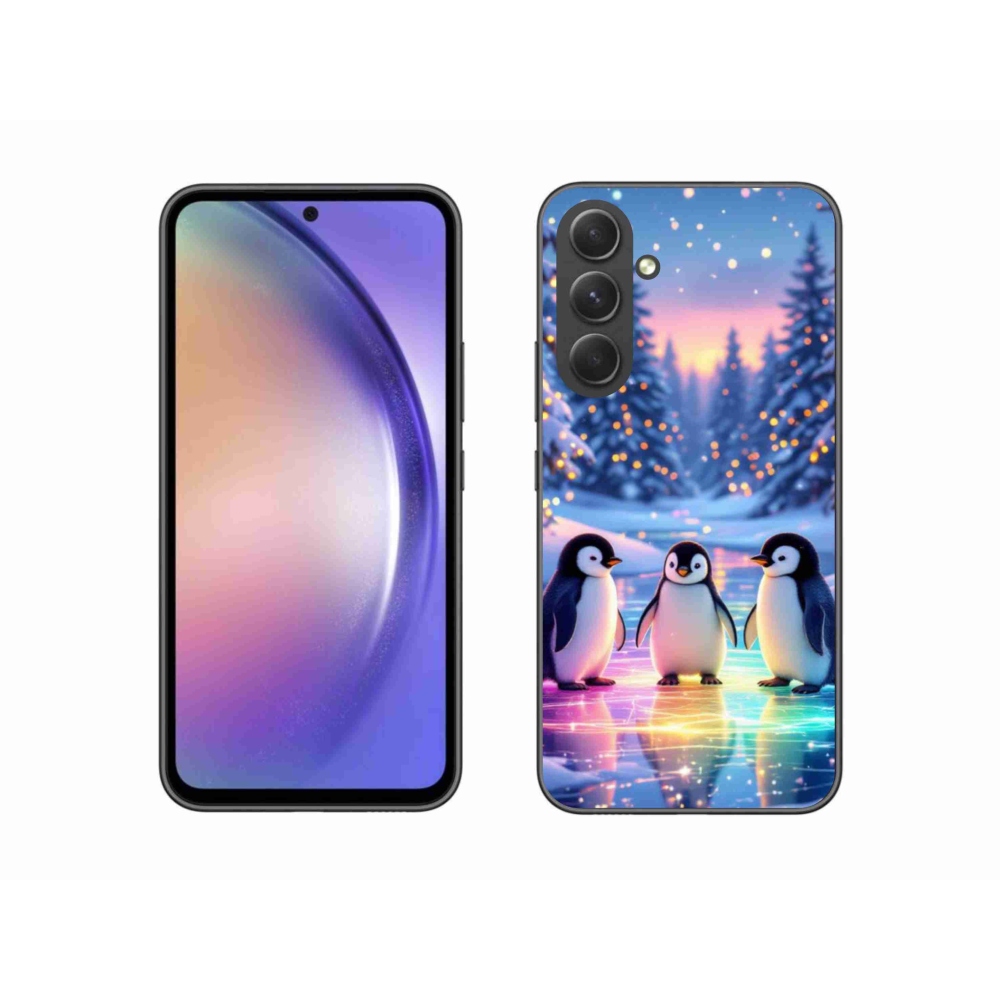 Gél védőhuzat mmCase Samsung Galaxy A54 5G - pingvinekhez