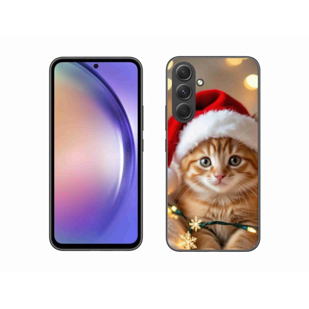 Gél borítás mmCase Samsung Galaxy A54 5G - Karácsonyi cica
