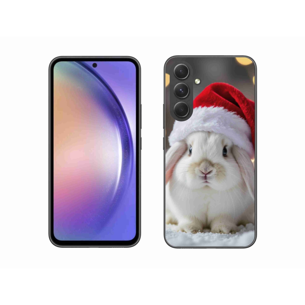 Gél borítás mmCase Samsung Galaxy A54 5G - Karácsonyi nyúl
