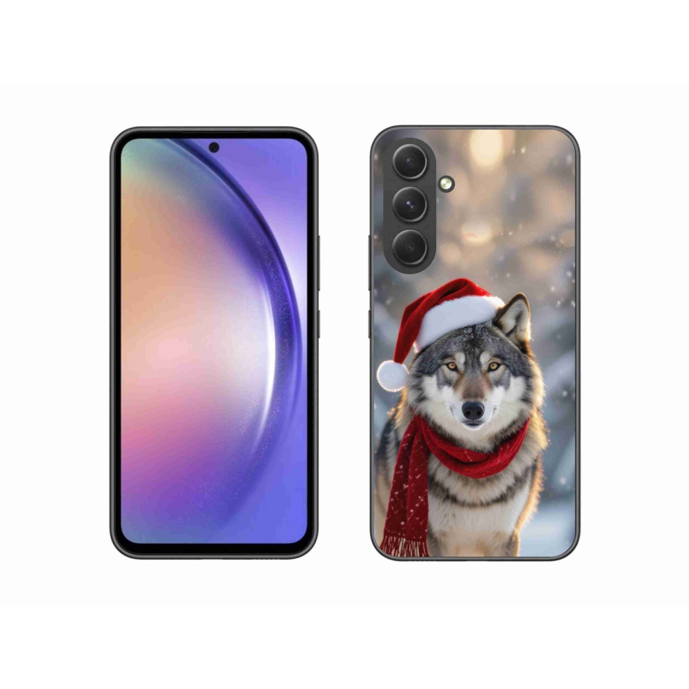 Gél borítás mmCase Samsung Galaxy A54 5G - Karácsonyi farkas