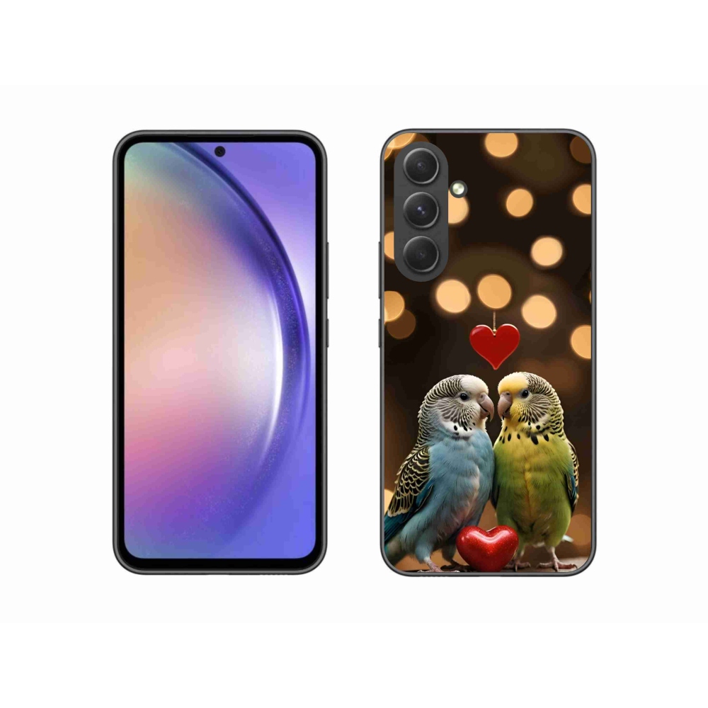 Gél borítás mmCase Samsung Galaxy A54 5G - szerelmes papagájok