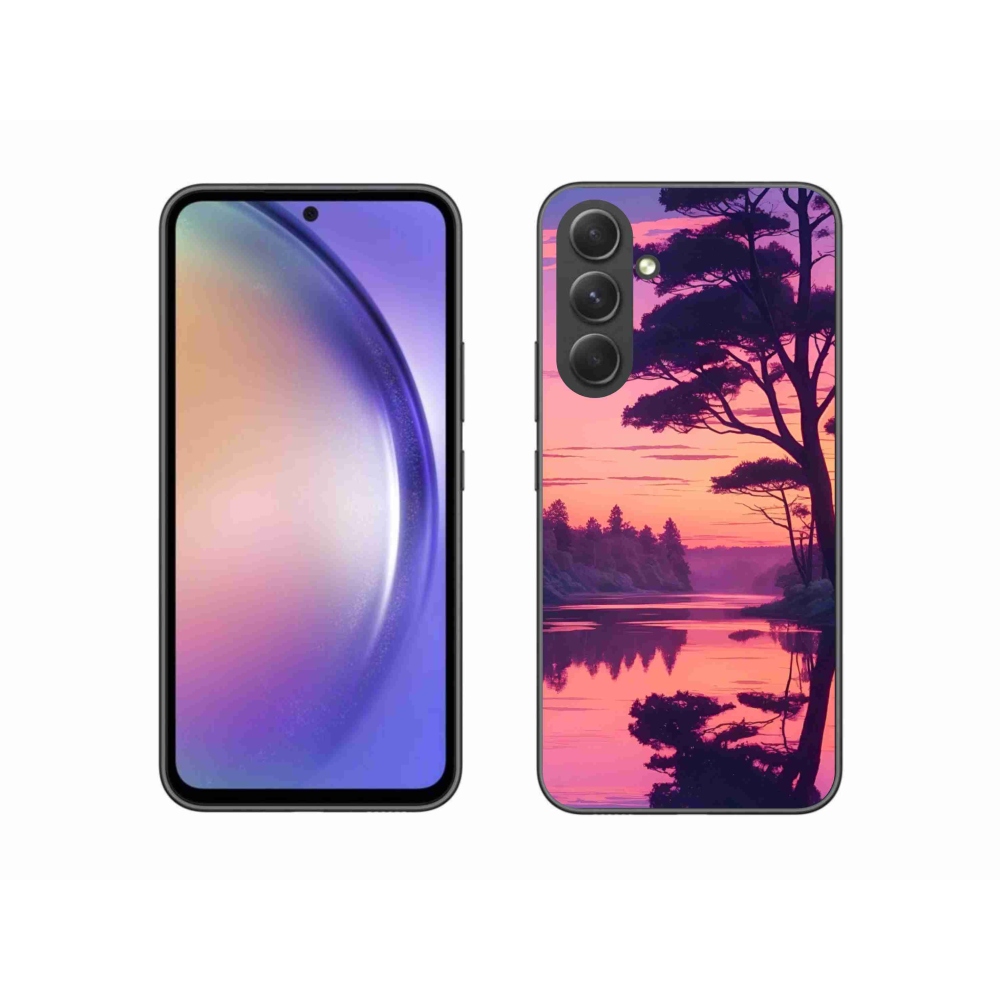 Gél borítás mmCase Samsung Galaxy A54 5G - naplemente a tó felett