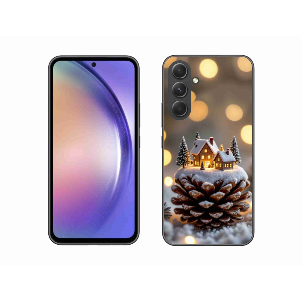 Gél borítás mmCase Samsung Galaxy A54 5G - téli falu