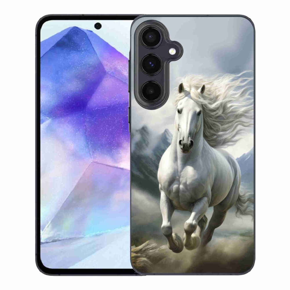 Gél borító mmCase Samsung Galaxy A55 5G - futó fehér ló 3